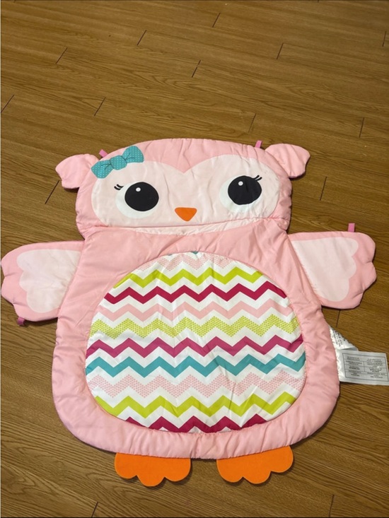 Other - Pink Owl Kids play mat with Chevron Belly